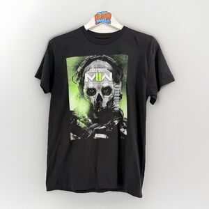 Call of Duty Modern Warfare II Ghost T Shirt Medium Task Force 141 Black NWT